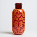 Vasi-Vetro-16 x 16 x 35 cm-Rosso-Arancione-Barocco