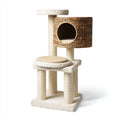 Mobili per gatti-Sisal-Legno ingegnerizzato-Rattan-Tessuto-62x50x112 cm-Beige-Marrone-moderno funzionale