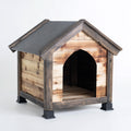 Cucce per cani - legno - 90x76x87 cm - naturale-antracite - rustico da esterno