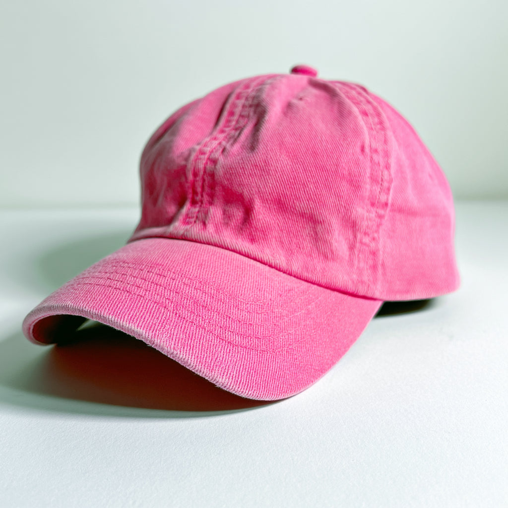 Cappellini da baseball-Cotone-28 x 18 x 11 cm-Rosa acceso-Vintage
