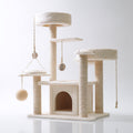 Mobili per gatti-Sisal-Legno ingegnerizzato-Tessuto-70x60x120 cm-Crema-Beige-moderno funzionale