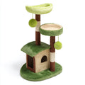 Mobili per gatti-Sisal-Legno ingegnerizzato-Tessuto-Plush-64x50x108 cm-Verde-Beige-moderno funzionale