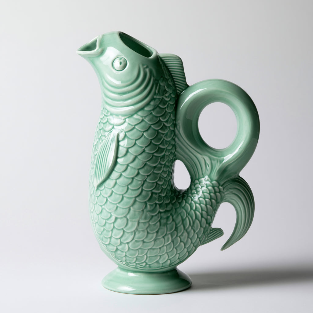 Vasi-Ceramica-18 x 12 x 34 cm-Verde menta-Marino