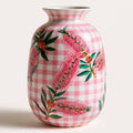 Vasi-Ceramica-20 x 20 x 31 cm-Rosa-Bianco-Floreale