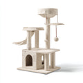 Mobili per gatti-Sisal-Legno ingegnerizzato-Tessuto-60x55x115 cm-Crema-Beige-moderno funzionale