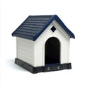 Cucce per cani - plastica - 95x77x85 cm - bianco-blu scuro-nero - classico da esterno