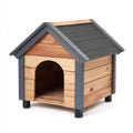 Cucce per cani - legno - 86x72x80 cm - marrone chiaro-grigio-nero - rustico da esterno