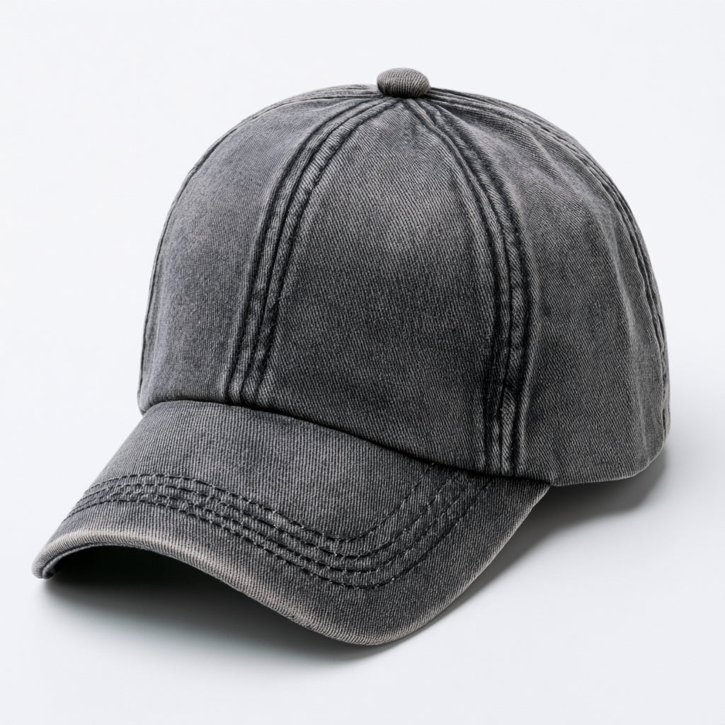 Cappellini da baseball-Cotone-28 x 18 x 12 cm-Grigio-Vintage