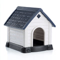 Cucce per cani - plastica - 88x72x81 cm - bianco-blu scuro-nero - classico da esterno
