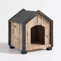 Cucce per cani - legno - 86x72x84 cm - naturale-antracite - rustico da esterno
