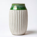 Vasi-Ceramica-18 x 18 x 29 cm-Bianco-Verde-Moderno