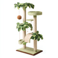 Mobili per gatti-Sisal-Legno ingegnerizzato-Tessuto-75x55x138 cm-Verde-Naturale-moderno funzionale