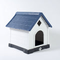 Cucce per cani - plastica - 93x76x82 cm - bianco-blu-nero - classico da esterno