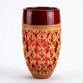 Vasi-Vetro-18 x 18 x 34 cm-Rosso-Oro-Barocco