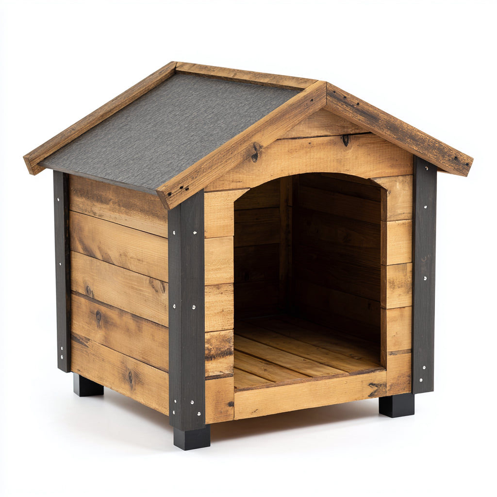 Cucce per cani - legno - 92x78x85 cm - marrone chiaro-antracite - rustico da esterno